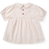 COPENHAGEN COLORS Dusty Rose W Cream Stripe Seersucker Bluse W. Krave