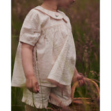 COPENHAGEN COLORS Dusty Rose W Cream Stripe Seersucker Bluse W. Krave