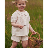 COPENHAGEN COLORS Dusty Rose W Cream Stripe Seersucker Bluse W. Krave