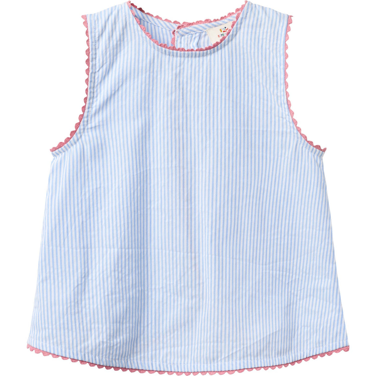 COPENHAGEN COLORS Sky Blue W Cream Stripe Seersucker Deco Sæt