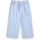 COPENHAGEN COLORS Sky Blue W Cream Stripe Seersucker Pajama Bukser