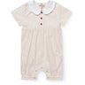 COPENHAGEN COLORS Dusty Rose W Cream Stripe Seersucker Romper W. Krave