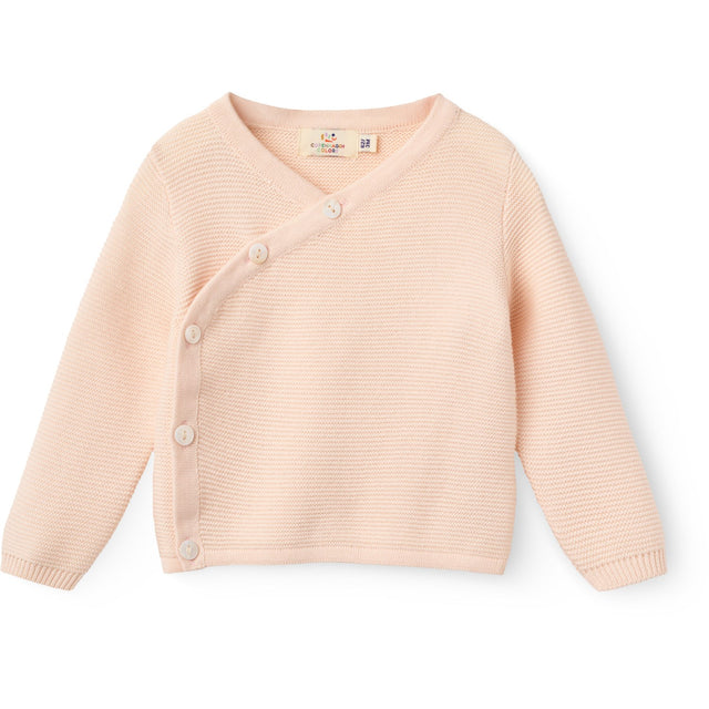 COPENHAGEN COLORS Soft Pink Baby Cross-Over Cardigan