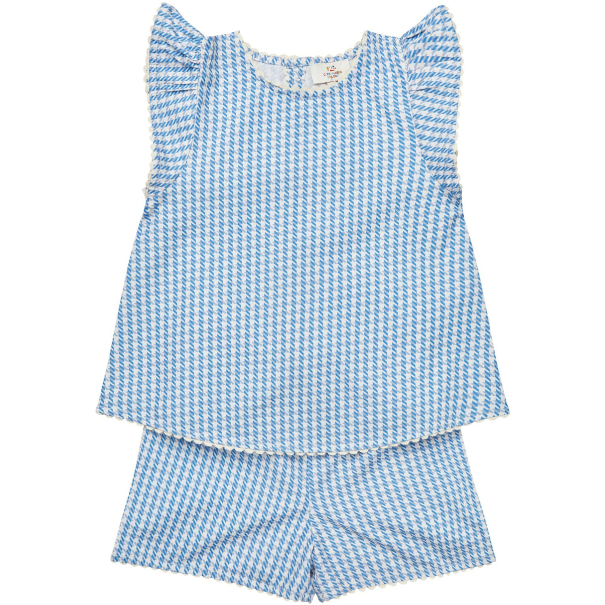 COPENHAGEN COLORS Blue Houndstooth Mini Houndstooth Deco Sæt