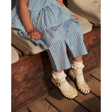 COPENHAGEN COLORS Blue Houndstooth Mini Houndstooth Bukser