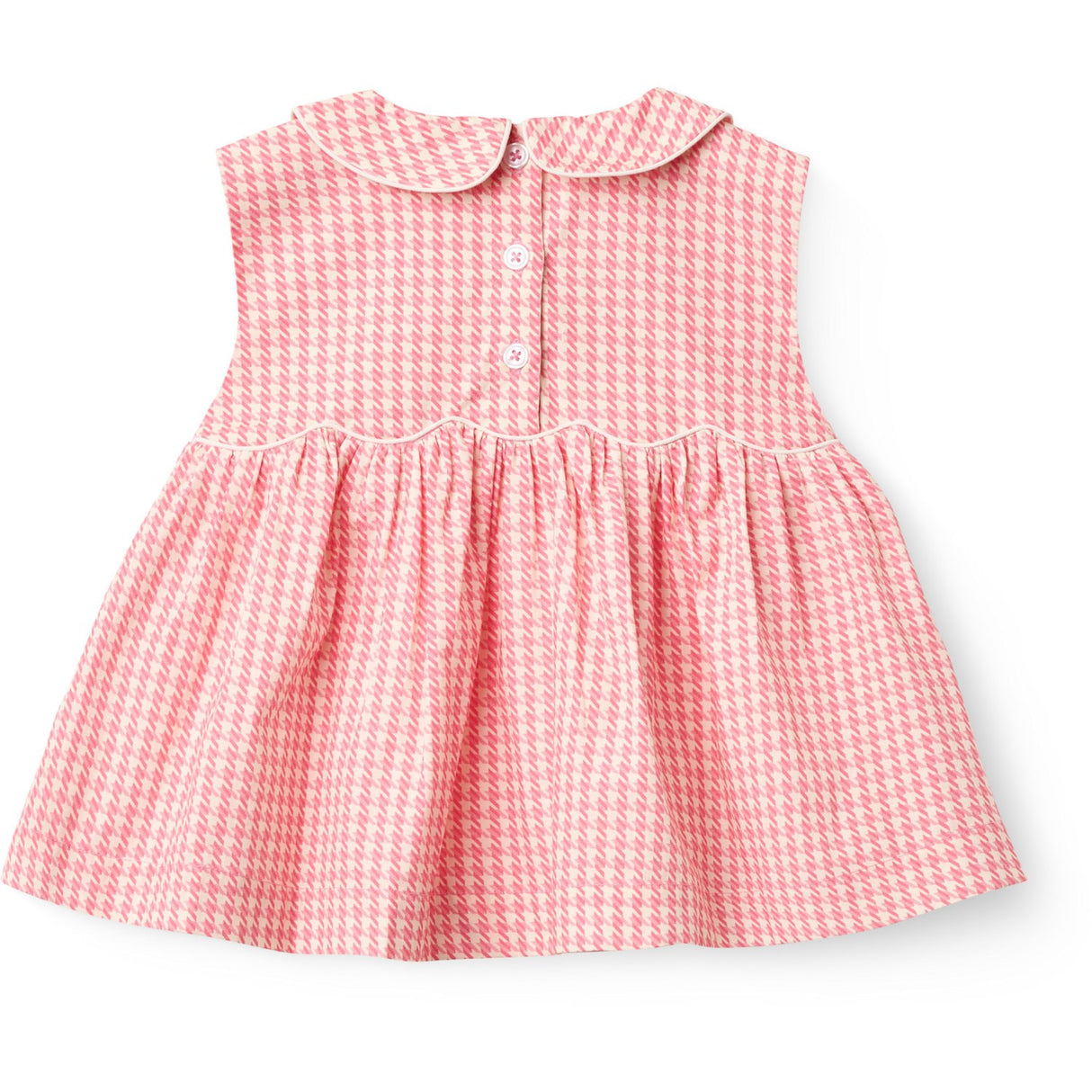 COPENHAGEN COLORS Pink Houndstooth Mini Houndstooth Ss Bluse W. Krave