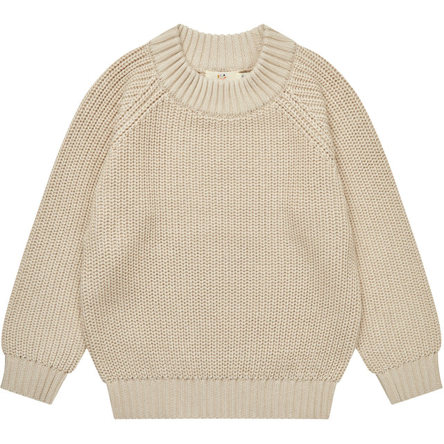 COPENHAGEN COLORS Sand Strikket Classic Rib Bluse