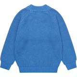 COPENHAGEN COLORS Sharp Blue Strikket Classic Rib Bluse