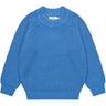 COPENHAGEN COLORS Sharp Blue Strikket Classic Rib Bluse