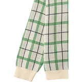 COPENHAGEN COLORS Green Comb. Strikket Jacquard Check Bluse
