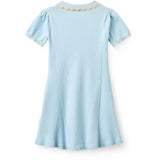 COPENHAGEN COLORS Ice Blue Comb Strikket Peplum Kjole