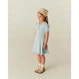 COPENHAGEN COLORS Ice Blue Comb Strikket Peplum Kjole