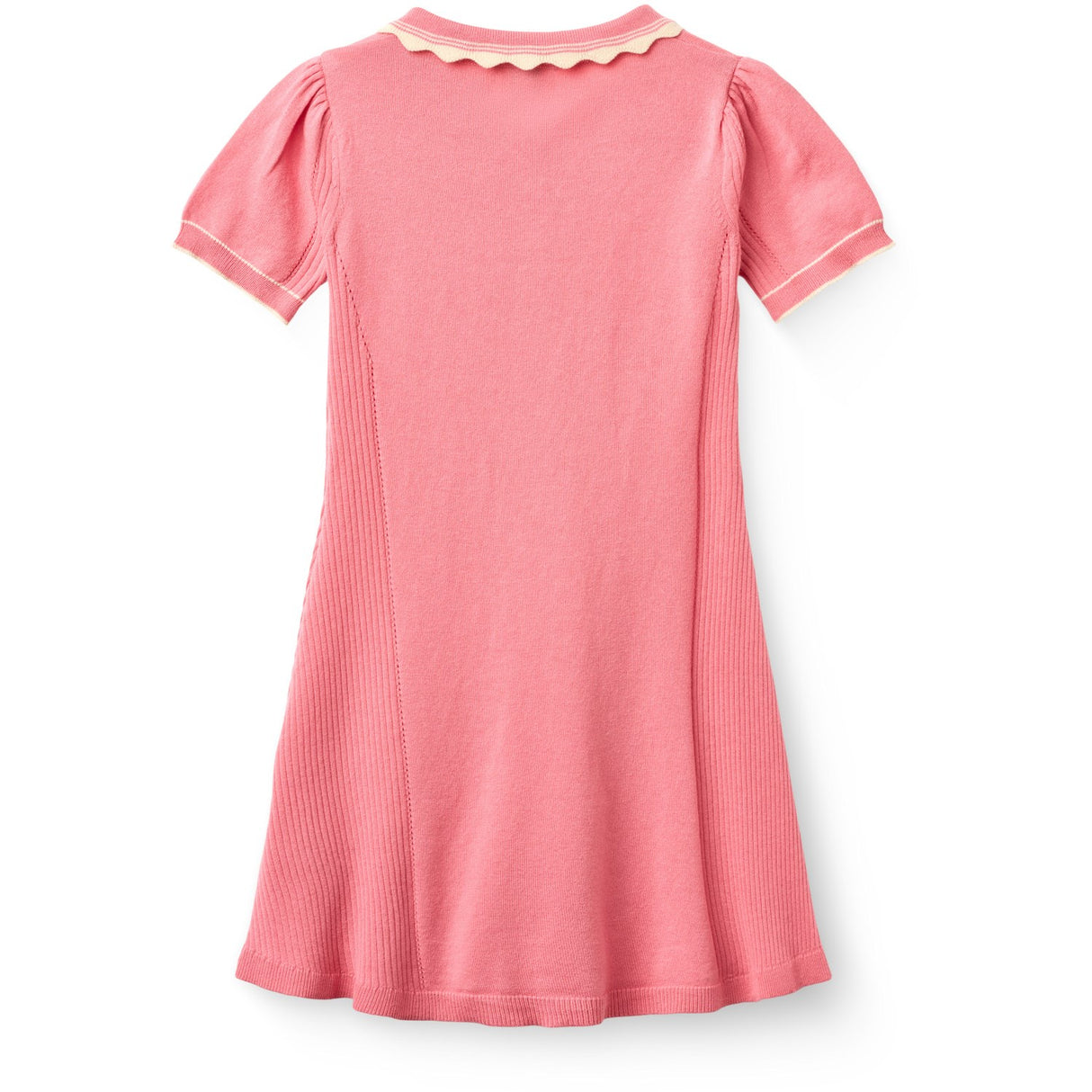 COPENHAGEN COLORS Pink Comb. Strikket Peplum Kjole