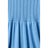 COPENHAGEN COLORS Sky Blue Comb Strikket Pointelle Kjole