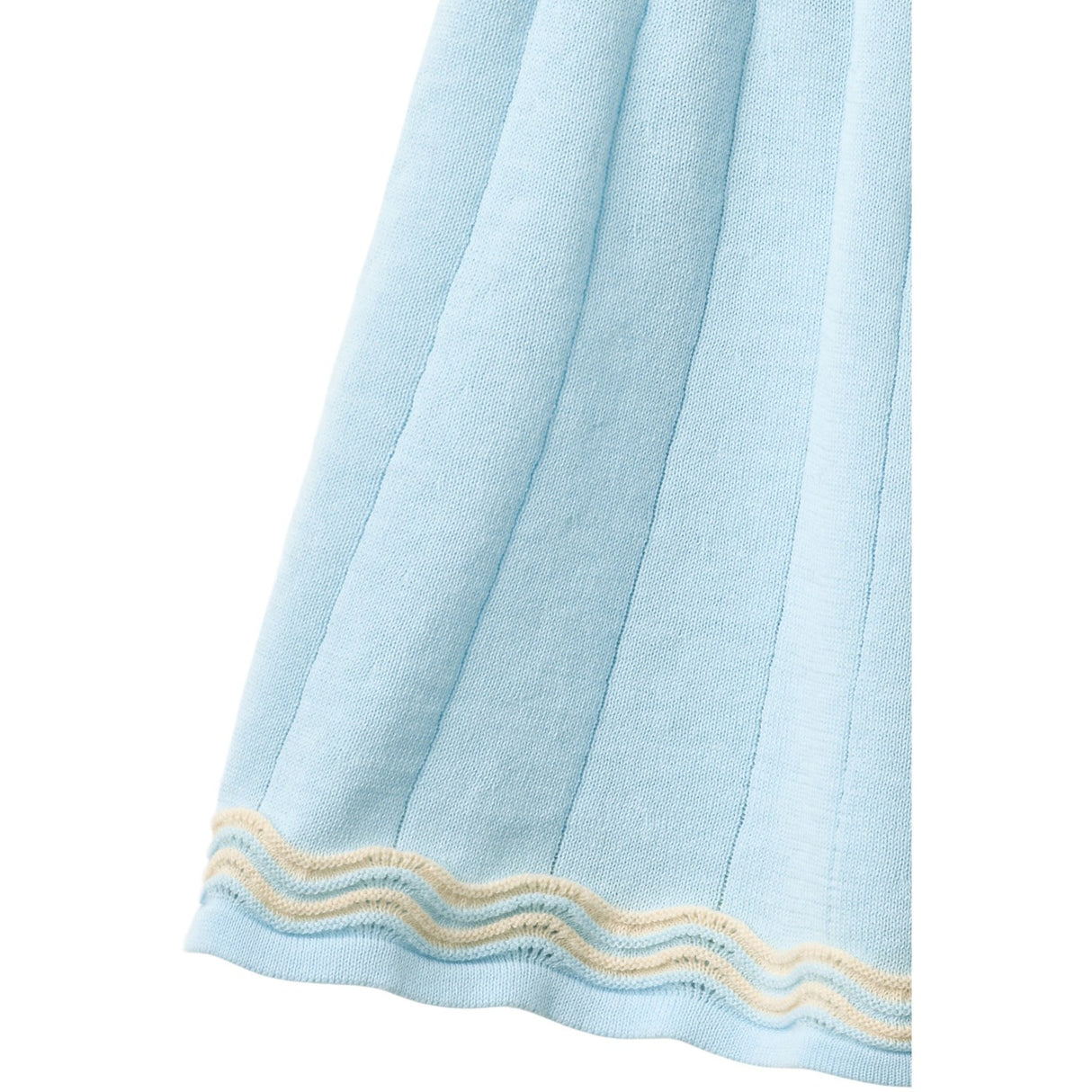 COPENHAGEN COLORS Ice Blue/Cream Comb. Strikket Tennis Nederdel