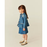 COPENHAGEN COLORS Indigo Blue Washed Organic Pocket Nederdel