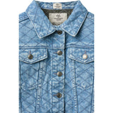 COPENHAGEN COLORS Lt. Washed Blue Quilt Organic Quiltet Denim Jakke