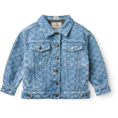 COPENHAGEN COLORS Lt. Washed Blue Quilt Organic Quiltet Denim Jakke
