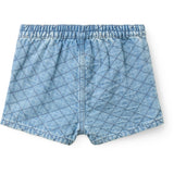 COPENHAGEN COLORS Lt. Washed Blue Quilt Organic Quiltet Denim Shorts