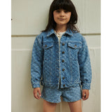 COPENHAGEN COLORS Lt. Washed Blue Quilt Organic Quiltet Denim Jakke