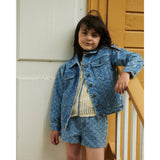 COPENHAGEN COLORS Lt. Washed Blue Quilt Organic Quiltet Denim Jakke