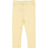 COPENHAGEN COLORS Pale Yellow Pointelle Heart Leggings