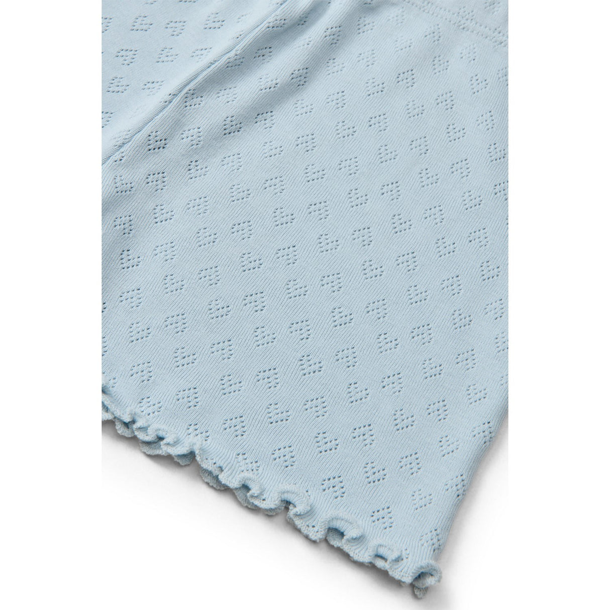 COPENHAGEN COLORS Dusty Blue Pointelle Heart Shorts