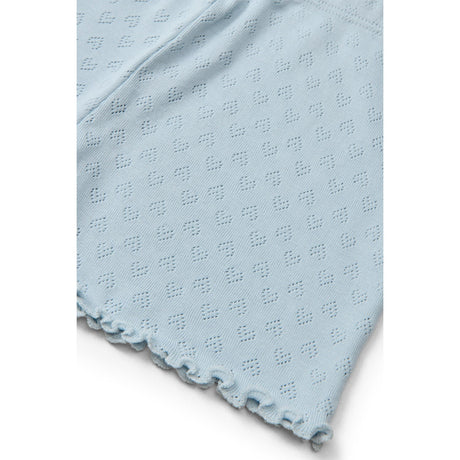 COPENHAGEN COLORS Dusty Blue Pointelle Heart Shorts