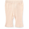 COPENHAGEN COLORS Dusty Rose Stripe Stripe Modal Rib Flare Pant W. Picot & Sløjfe
