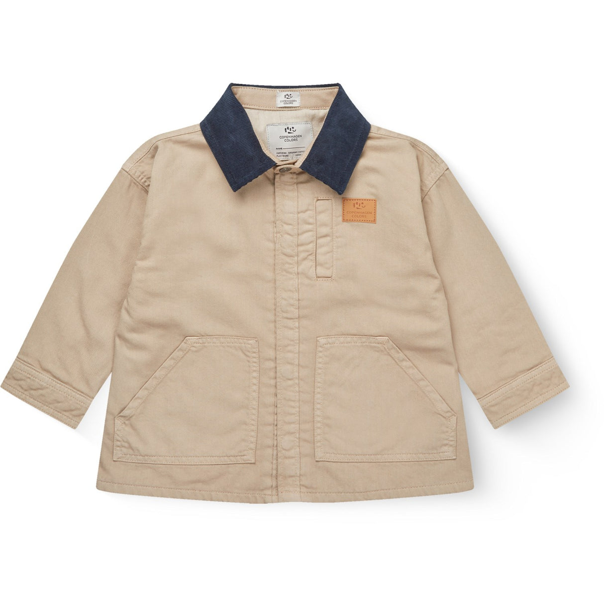 COPENHAGEN COLORS Beige Comb. Twill Jakke W. Corduroy Krave