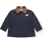 COPENHAGEN COLORS Navy Comb Twill Jakke W. Corduroy Krave