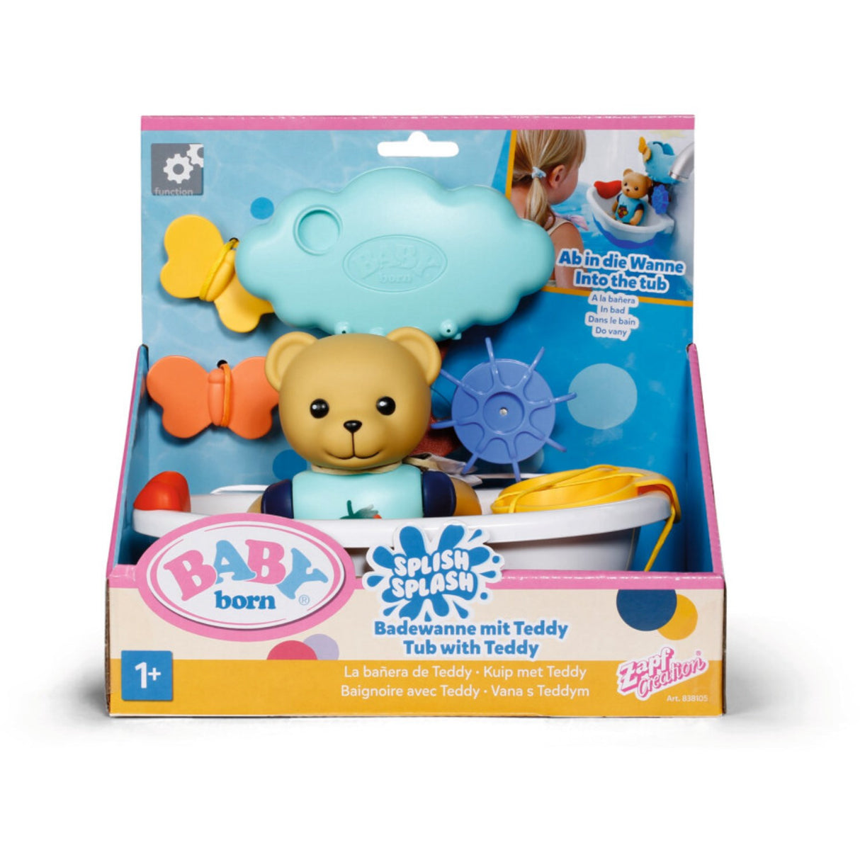 BABY Born Splish Splash Tub With Bamse