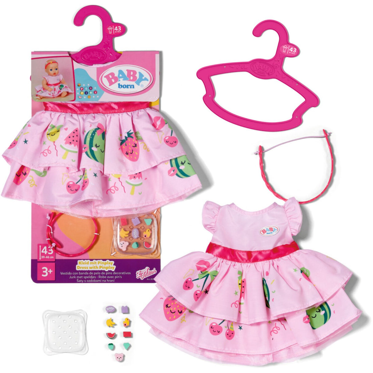 BABY Born Kjole With Pinplay 43cm