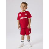 Name It True Red Nmnhiteam Shorts Sæt