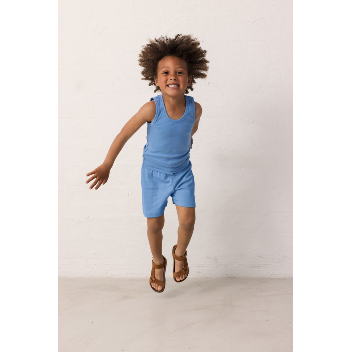 MarMar Modal Fine Rib Surf Blue Sleeveless Top