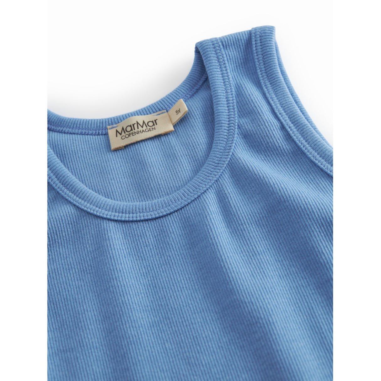 MarMar Modal Fine Rib Surf Blue Sleeveless Top