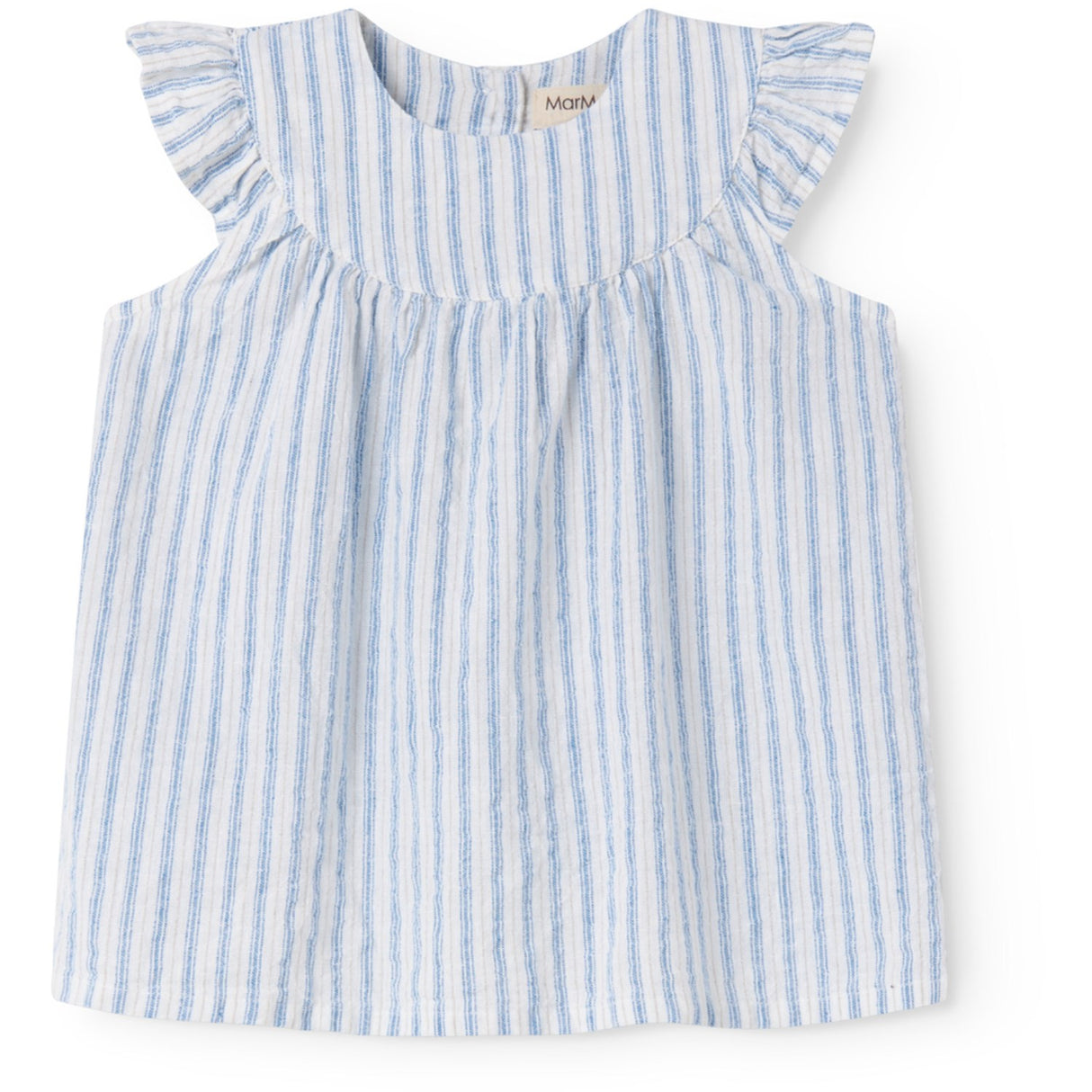 MarMar Cotton Linen Surf Blue Stripe Dhana B Kjole