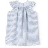 MarMar Cotton Linen Surf Blue Stripe Dhana Kjole
