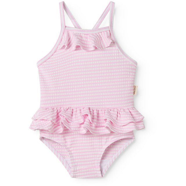MarMar Seersucker Swim Pink Stripe Swinnie Bathing Dragt