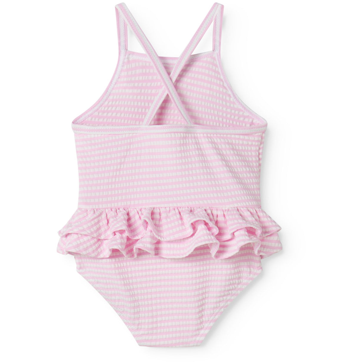 MarMar Seersucker Swim Pink Stripe Swinnie Bathing Dragt