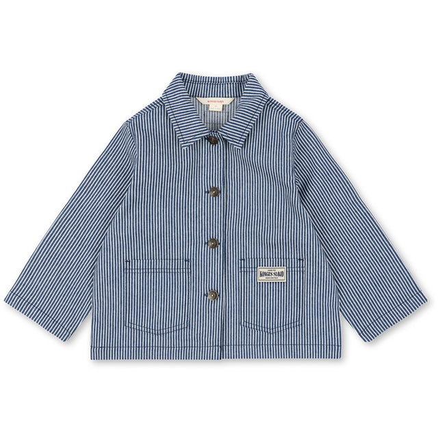 Konges Sløjd Blue Stripe Luc Skjorte Jakke Gots