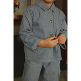 Konges Sløjd Blue Stripe Luc Skjorte Jakke Gots