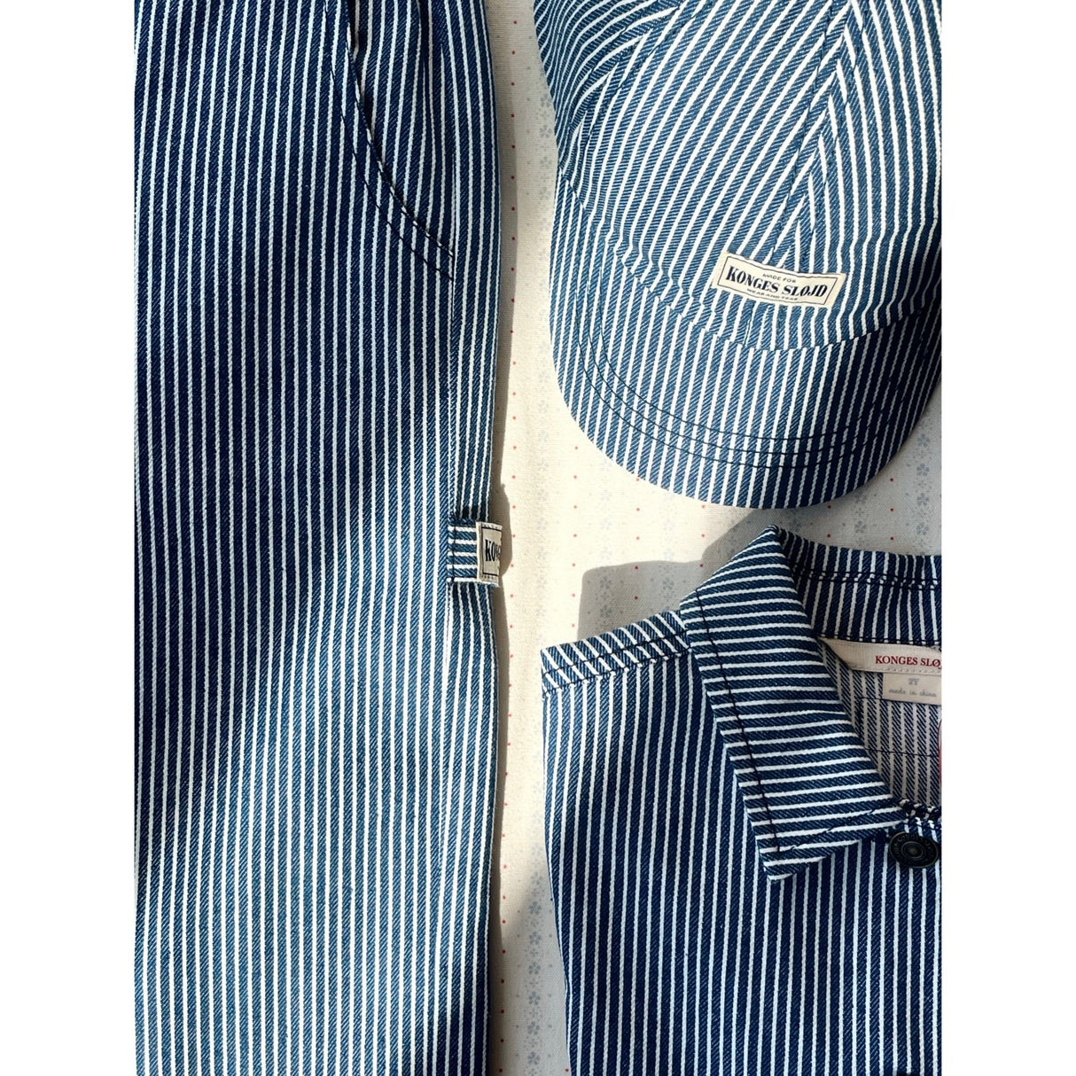 Konges Sløjd Blue Stripe Luc Skjorte Jakke Gots