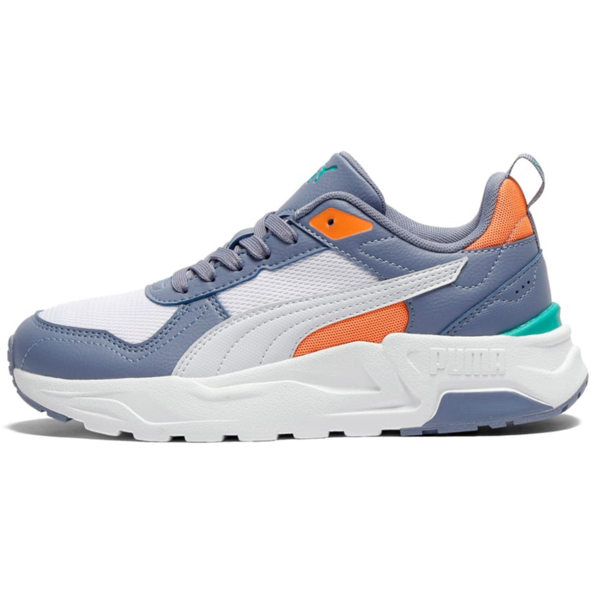 Puma White-Silver Mist-Gray Sky Trinity 2 LT Jr