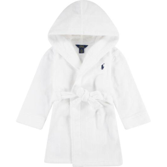Polo Ralph Lauren White Hooded Plys Terry Bathrob