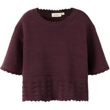 Lil'Atelier Catawba Grape Nmflola Ss Strik Top Lil