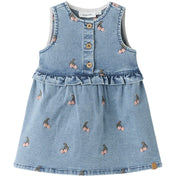 Lil'Atelier Medium Blue Denim Cherry Nbfdeva Dnm Emb Spencer 2024-Es Lil