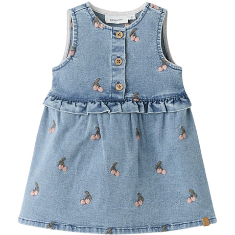 Lil'Atelier Medium Blue Denim Cherry Nbfdeva Dnm Emb Spencer 2024-Es Lil