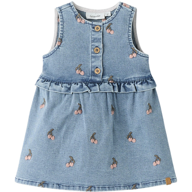 Lil'Atelier Medium Blue Denim Cherry Nbfdeva Dnm Emb Spencer 2024-Es Lil