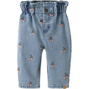 Lil'Atelier Medium Blue Denim Cherry Nbfdeva Loose Emb Jeans 2024-Es Lil